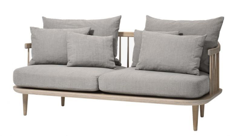 Fly Lounge 2 Seater sofa SC2 oak white oiled - Hot Madison 094 AndTradition 